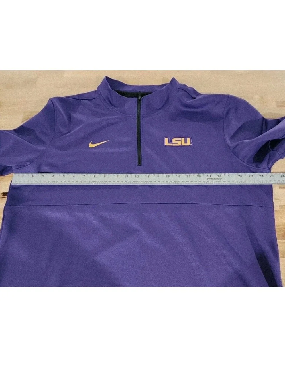 LSU Nike 1/4 Zip Pullover Shirt Men's Size XL Long Sleeve On Field